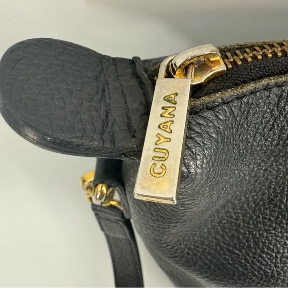 Cuyana Crossbody bag black‎ leather tote crossbody bag gold hardware slouchy
